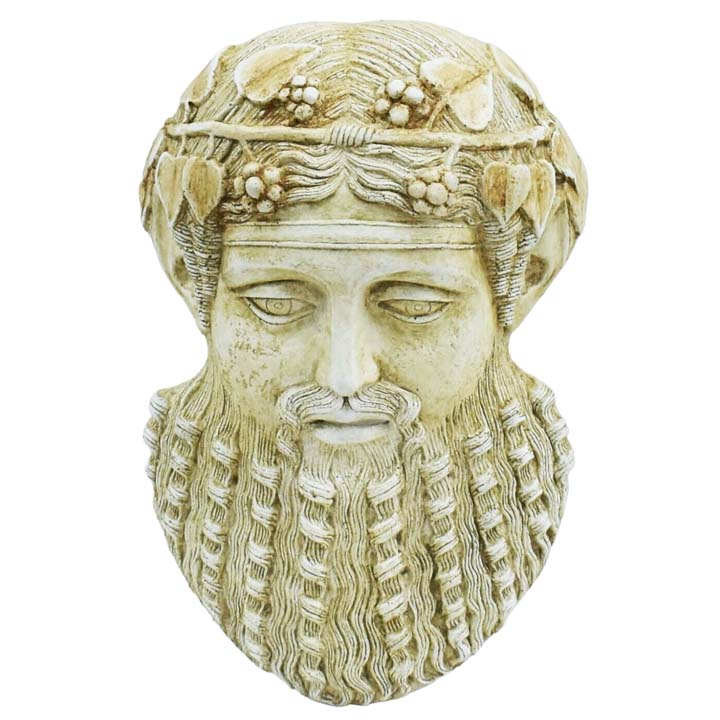 Dionysos Small Mask - Dionysus God of wine ritual madness selling and ecstasy - Ancient Greek Theatre