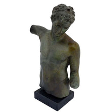 Load image into Gallery viewer, Ephebe of Marathon Bronze bust - Young boy statue - National Museum reproduction
