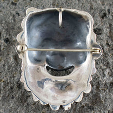 Load image into Gallery viewer, Dionysus Mask Silver Pendant - Dionysos God of Wine - Brooch Pin
