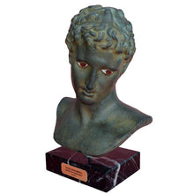 Load image into Gallery viewer, Ephebe of Marathon bust - Casting stone with Bronze color effect statue - Young boy
