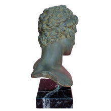 Load image into Gallery viewer, Ephebe of Marathon bust - Casting stone with Bronze color effect statue - Young boy
