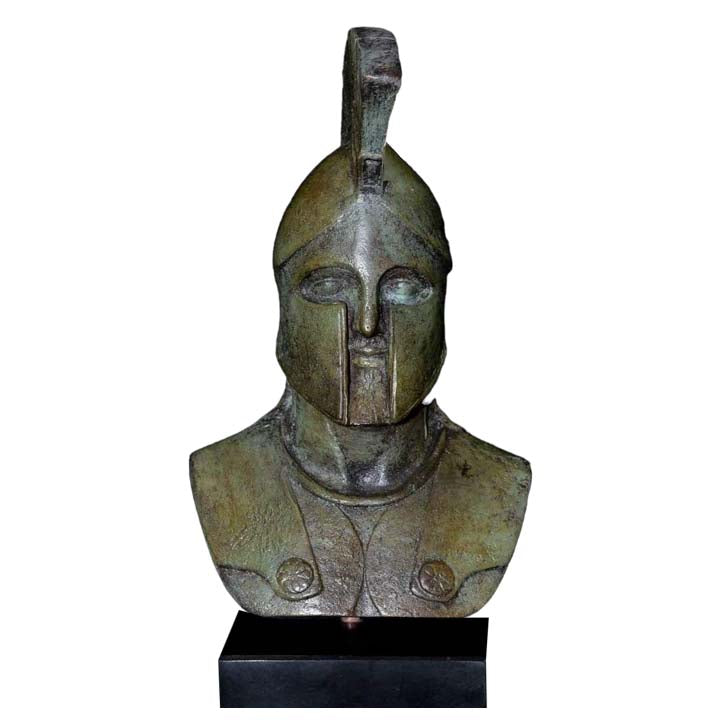 King Leonidas Bronze Bust - Spartan Ultimate Warrior - Thermopylae Battle Persians