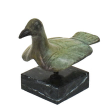 Load image into Gallery viewer, Bronze Pigeon sculpture on marble base
