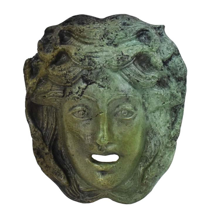 Erinyes bronze mini mask - Erinys Female Furies Deities - First Theater of World