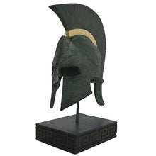 Load image into Gallery viewer, King Leonidas Helmet - Spartan Hero Alabaster Small Sculpture - 300 Spartans
