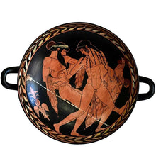 Load image into Gallery viewer, Ganymedes and Zeus Small red Figure Kylix Vase - Museum of Ferrara The Cupbearer
