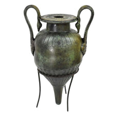 Load image into Gallery viewer, Bronze Rhyton Vase with Swans - Ancient Greek Art - Lost Wax Method
