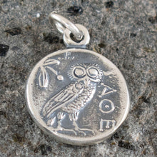 Load image into Gallery viewer, Athens Tetradrachm - Goddess Athena &amp; Owl of Wisdom Silver Pendant
