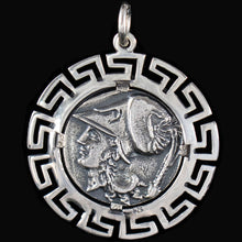 Load image into Gallery viewer, Mythical Horse Pegasus X-Large Coin Pendant - Goddess Athena - Corinth Stater
