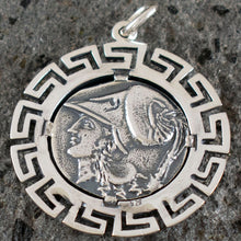 Load image into Gallery viewer, Mythical Horse Pegasus X-Large Coin Pendant - Goddess Athena - Corinth Stater
