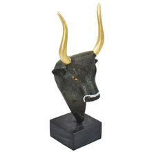 Load image into Gallery viewer, Minoan Bull Bronze small Head - Minoan Art - Ancient Crete Knossos
