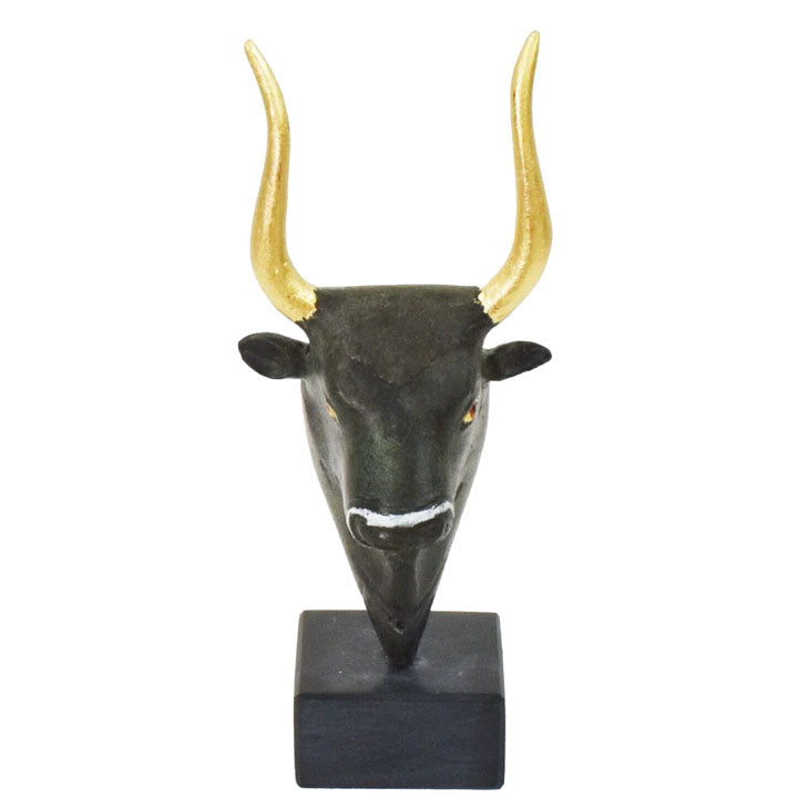 Minoan Bull Bronze small Head - Minoan Art - Ancient Crete Knossos