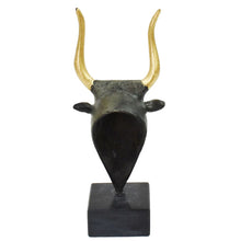 Load image into Gallery viewer, Minoan Bull Bronze small Head - Minoan Art - Ancient Crete Knossos
