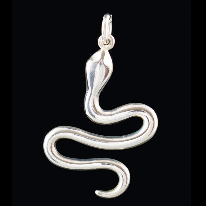 Minoan Snake Large Silver Pendant - Ancient Greece - Crete