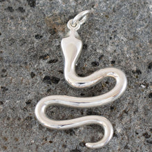 Load image into Gallery viewer, Minoan Snake Large Silver Pendant - Ancient Greece - Crete
