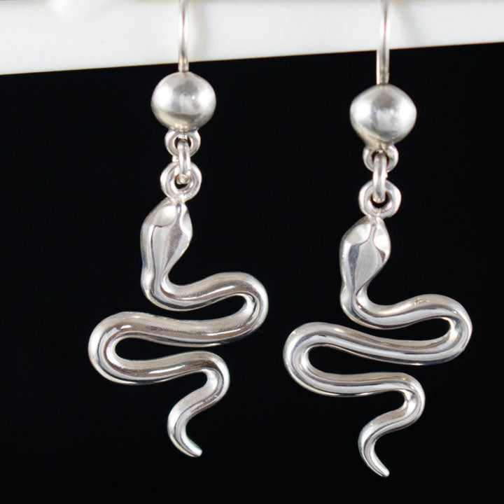 Minoan Snakes Silver Earrings - High Quality Item