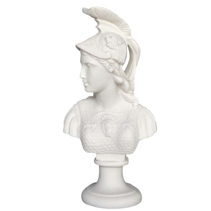 Goddess Athena Alabaster bust - Symbol of Wisdom Strength Strategy - Minerva