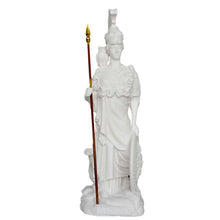 Load image into Gallery viewer, Goddess Athena Alabaster statue - Symbol of Wisdom Strength Strategy - Minerva
