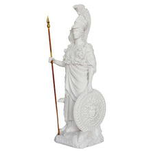 Load image into Gallery viewer, Goddess Athena Alabaster statue - Symbol of Wisdom Strength Strategy - Minerva
