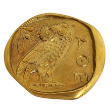 Load image into Gallery viewer, Owl of Wisdom Bronze Desk Presse Papier - Paperweight - Goddess Athena symbol
