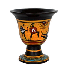 Load image into Gallery viewer, Pythagoras Fair Cup - Pythagorean - Hand Painted with Spartans Battle Design
