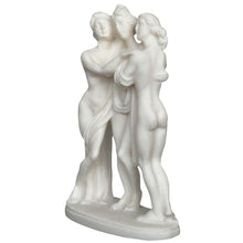 Load image into Gallery viewer, Graces Charites Alabaster small Sculpture Statue - Greek Goddesses of Pleasure
