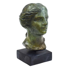 Load image into Gallery viewer, Aphrodite bronze bust sculpture - Museum Replica - Venus Goddess of Love Beauty
