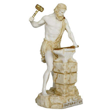 Load image into Gallery viewer, Hephaestus Alabaster aged statue God of Fire Volcanoes Blacksmith - Vulcan
