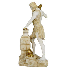 Load image into Gallery viewer, Hephaestus Alabaster aged statue God of Fire Volcanoes Blacksmith - Vulcan
