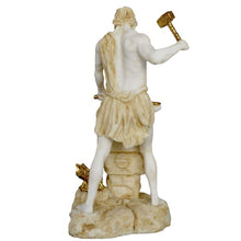 Load image into Gallery viewer, Hephaestus Alabaster aged statue God of Fire Volcanoes Blacksmith - Vulcan
