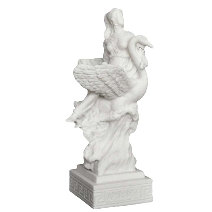 Aphrodite on Swan Alabaster small Statue - Goddess Of Love Beauty Fert ...