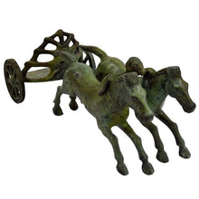 Load image into Gallery viewer, Bronze Chariot with horses - Museum Replica - Symbol of wealth and status
