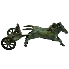 Load image into Gallery viewer, Bronze Chariot with horses - Museum Replica - Symbol of wealth and status
