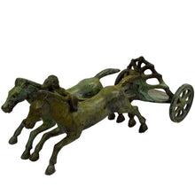 Load image into Gallery viewer, Bronze Chariot with horses - Museum Replica - Symbol of wealth and status
