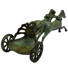 Load image into Gallery viewer, Bronze Chariot with horses - Museum Replica - Symbol of wealth and status
