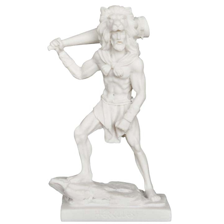 Heracles Hercules Alabaster statue - Ancient Greek Hero Demigod - Zeus son