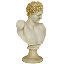 Load image into Gallery viewer, Hermes Alabaster aged Bust - The Messenger of Gods - Mercury God of Luck
