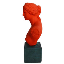 Load image into Gallery viewer, Aphrodite Red bust sculpture - Goddess of Love Beauty Fertility - Venus
