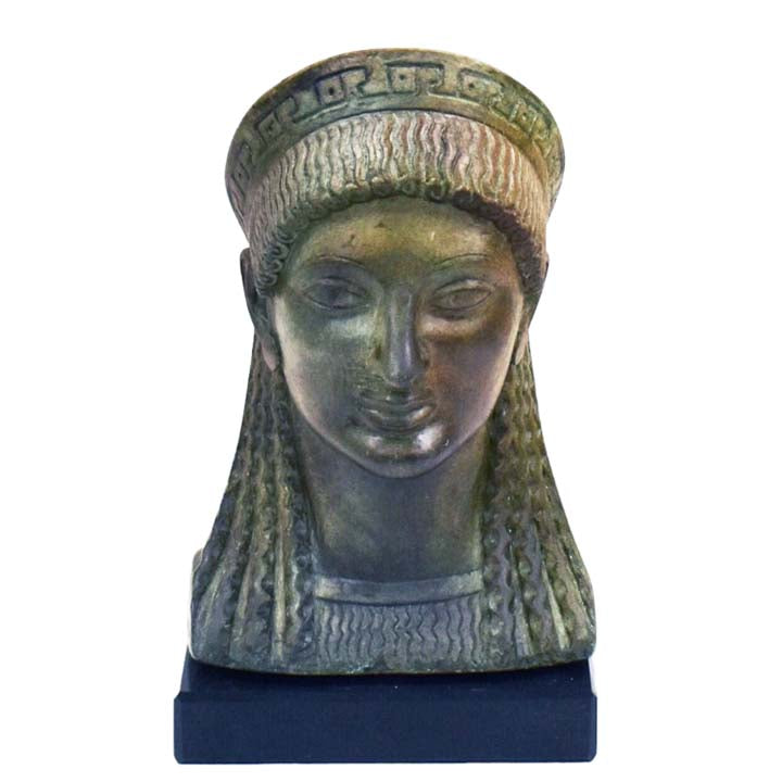 Ancient Greek women Kore small head bust - Maiden Korai