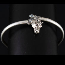 Load image into Gallery viewer, Horse Head Silver Bracelet - Symbol of Wealth - Prosperity
