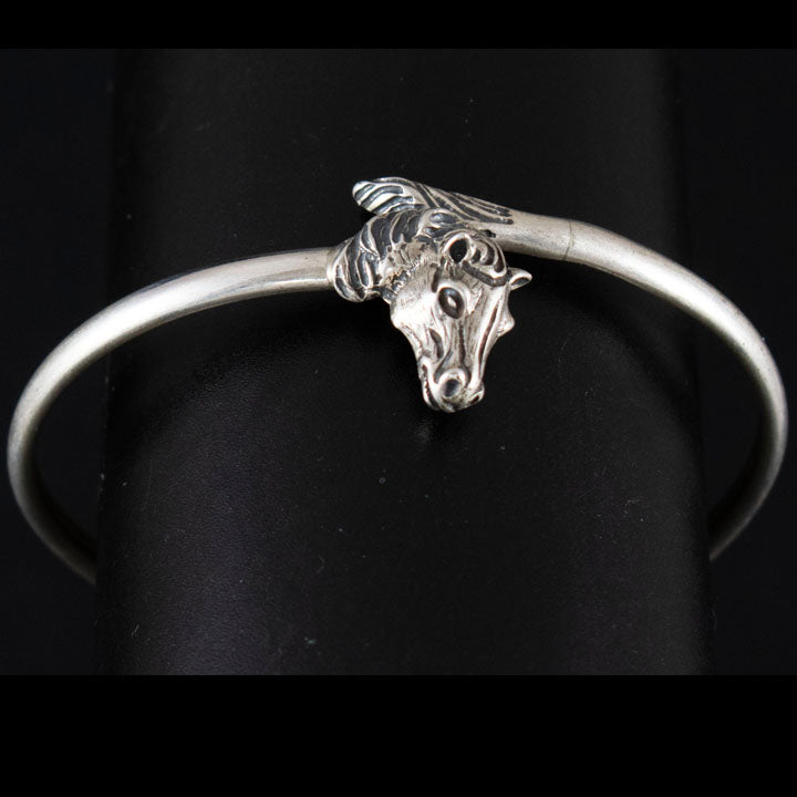 Horse Head Silver Bracelet - Symbol of Wealth - Prosperity