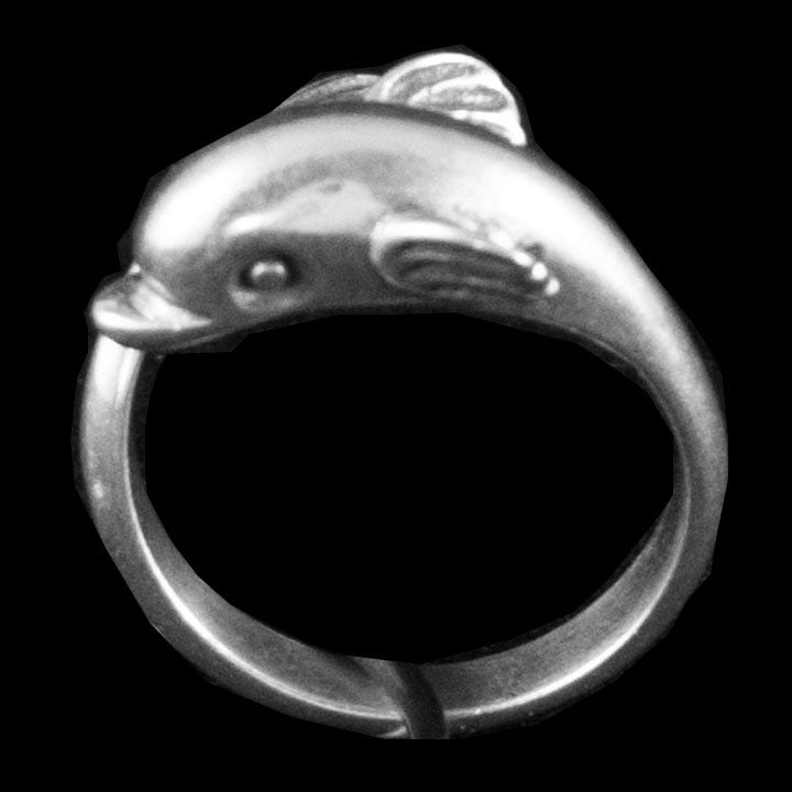 Dolphin Silver Ring Size Between Us 6 to 8 1/2 - Ancient Greece