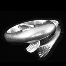 Load image into Gallery viewer, Dolphin Silver Ring Size Between Us 6 to 8 1/2 - Ancient Greece
