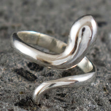 Load image into Gallery viewer, Minoan Snake Silver Ring Size Between Us 6 to 8 1/2 - Crete
