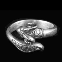 Load image into Gallery viewer, Ram Head Silver Ring Size Between Us 6 to 9 - Symbol of power fertility nobility
