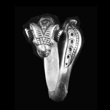 Load image into Gallery viewer, Ram Head Silver Ring Size Between Us 6 to 9 - Symbol of power fertility nobility
