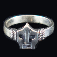 Load image into Gallery viewer, Spartan Helmet Silver Ring Size Us 9 - King Leonidas - Ultimate Greek Warriors
