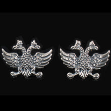 Load image into Gallery viewer, Double Headed Eagle Cufflinks - Sterling Silver Byzantine Empire symbol
