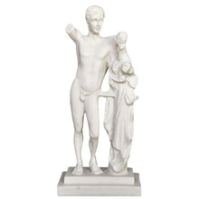 Load image into Gallery viewer, Hermes and Dionysus of Praxiteles Alabaster mini sculpture - Olympia museum
