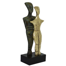 Load image into Gallery viewer, Bronze Cycladic twin idol - Abstract Modern Art - Simplicity - Aegean culture
